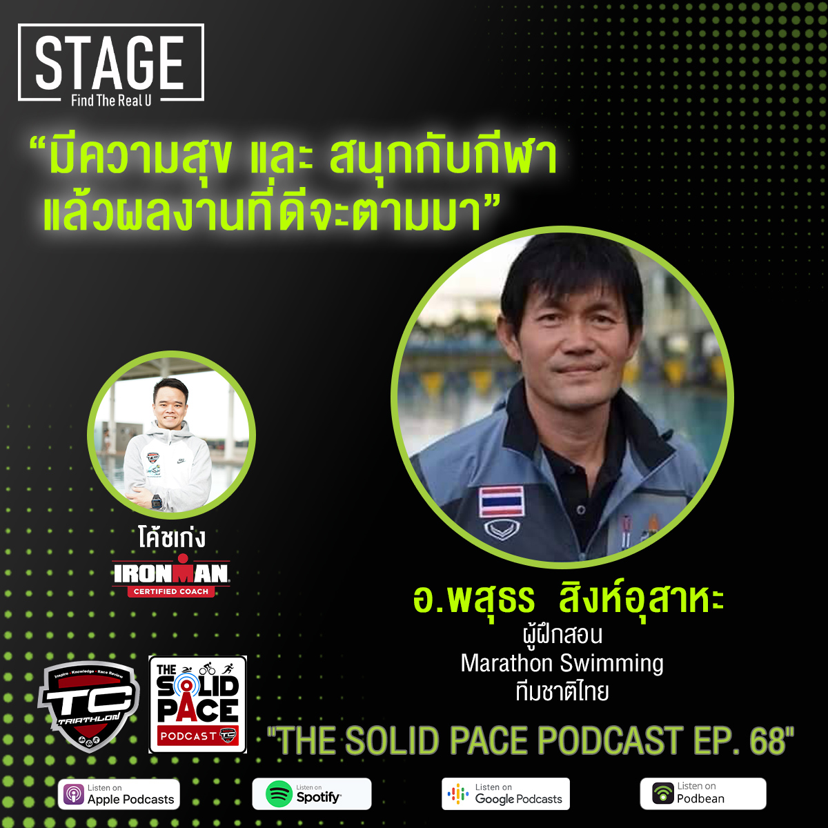 "มีความสุขและสนุกกับกีฬา แล้วผลงานที่ดีจะตามมา"  คุยกับ อ. พสุธร  สิงห์อุสาหะ  ผู้ฝึกสอนนักกีฬา Marathon Swimming ทีมชาติไทย